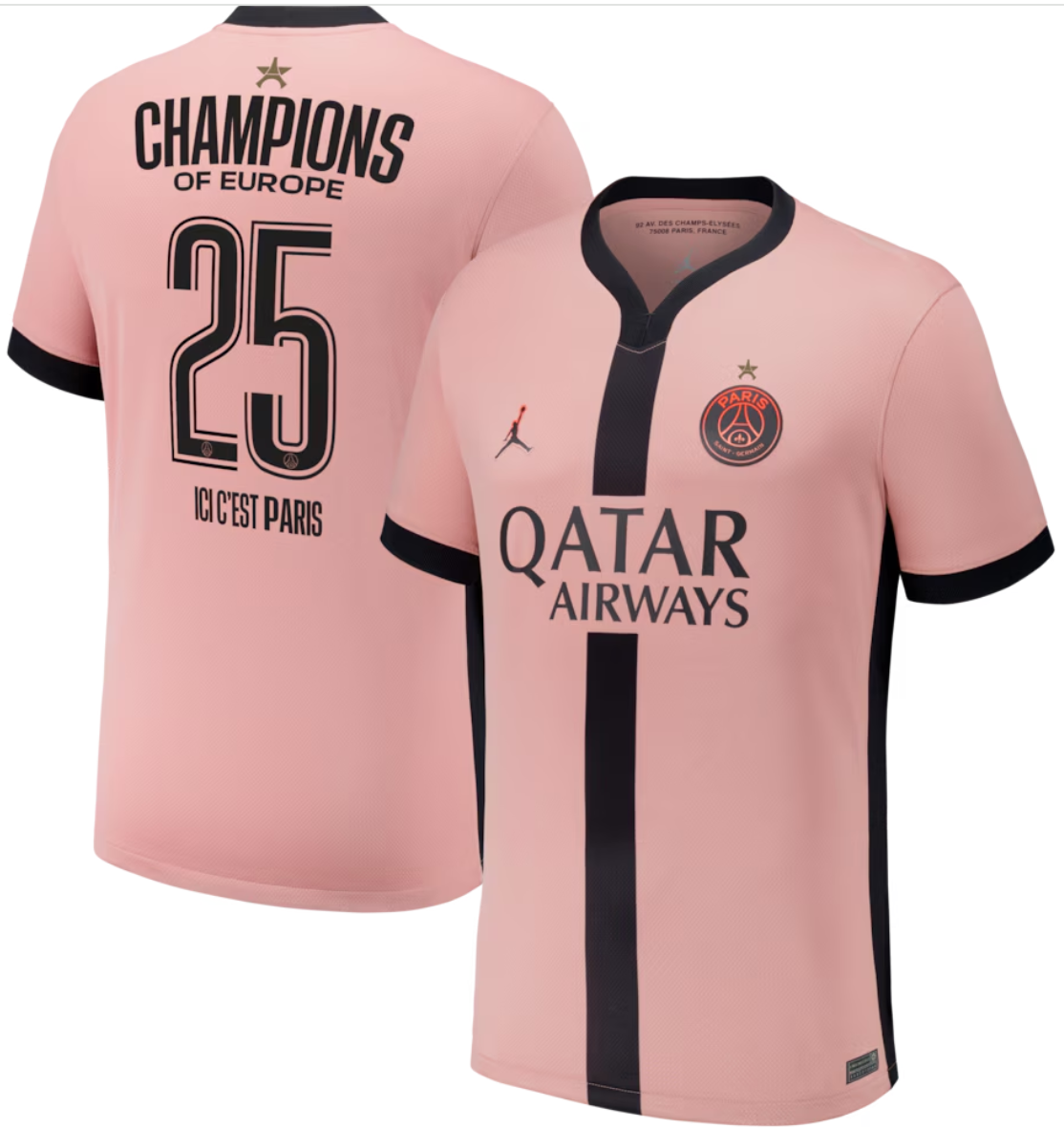 Maillot Collector Maillot Third Stadium PSG Jordan 24/25 - Champions of Europe 2025