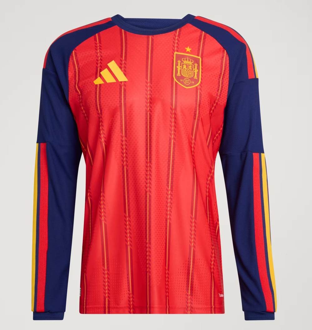 Maillot manches longues Domicile Espagne 26 Authentique