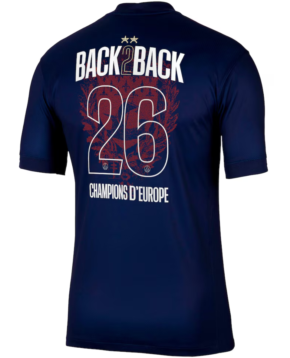 Maillot Domicile Stadium PSG Nike 25/26 - Flocage Champions of Europe - 26